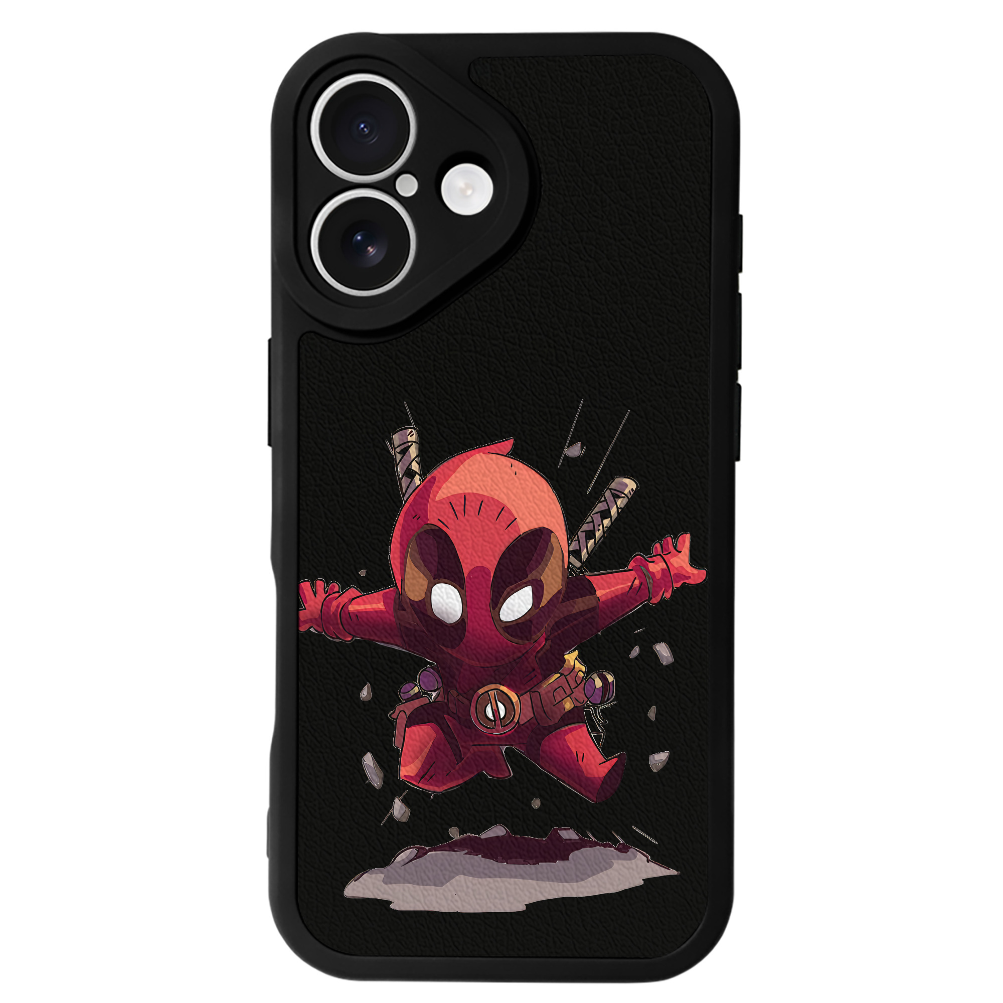 （画像用） Deadpool デッドプール 【iPhone 16シリーズ対応】シリコンスマホケース（レザー調） 材質：シリコン